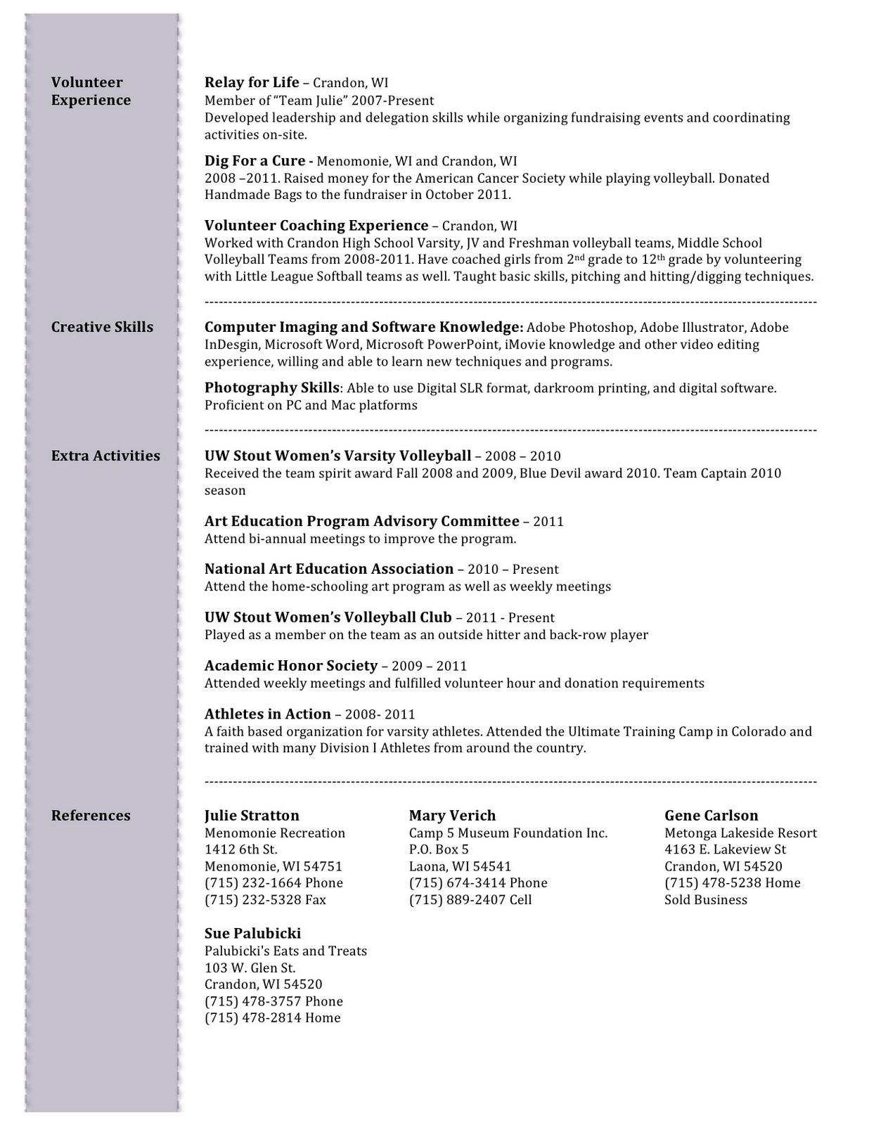 Special needs instructor resume